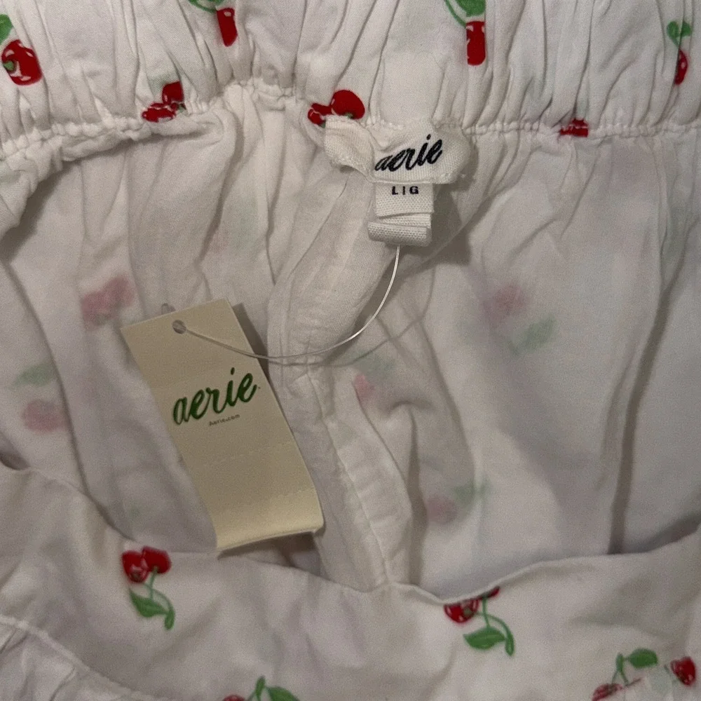 NEW Aerie The New Essential Maxi Skirt in White Cherry Print Size L